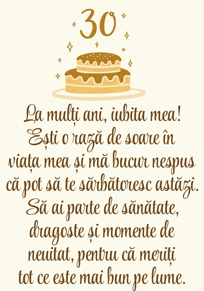 Imagini cu LA MULȚI ANI 30 ani pentru Fiică: Tort