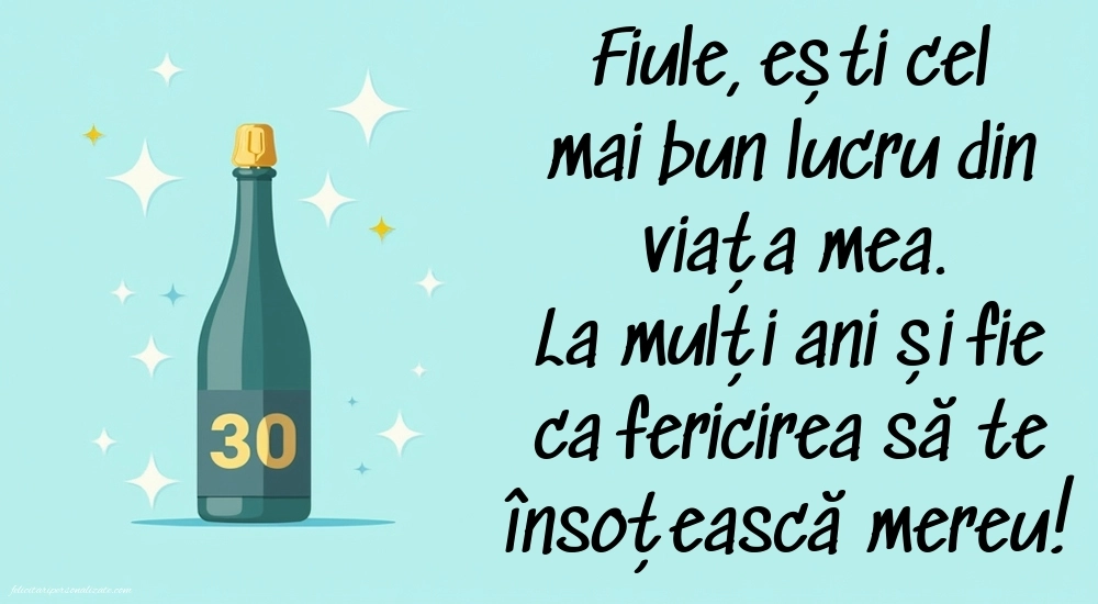 Imagini cu LA MULȚI ANI 30 ani pentru Fiu: Șampanie