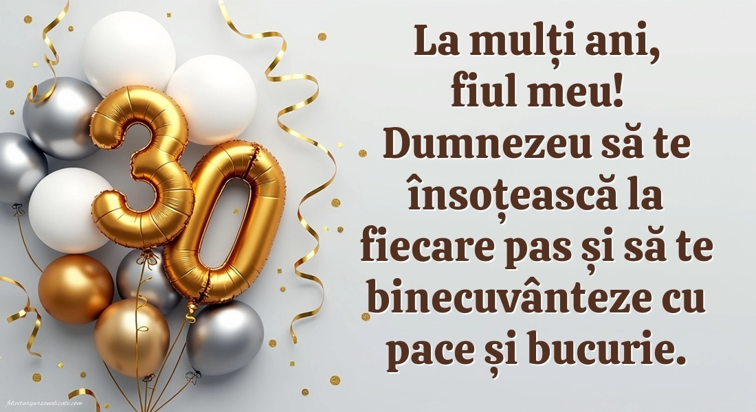 Imagini cu LA MULȚI ANI 30 ani pentru Fiu: Baloane