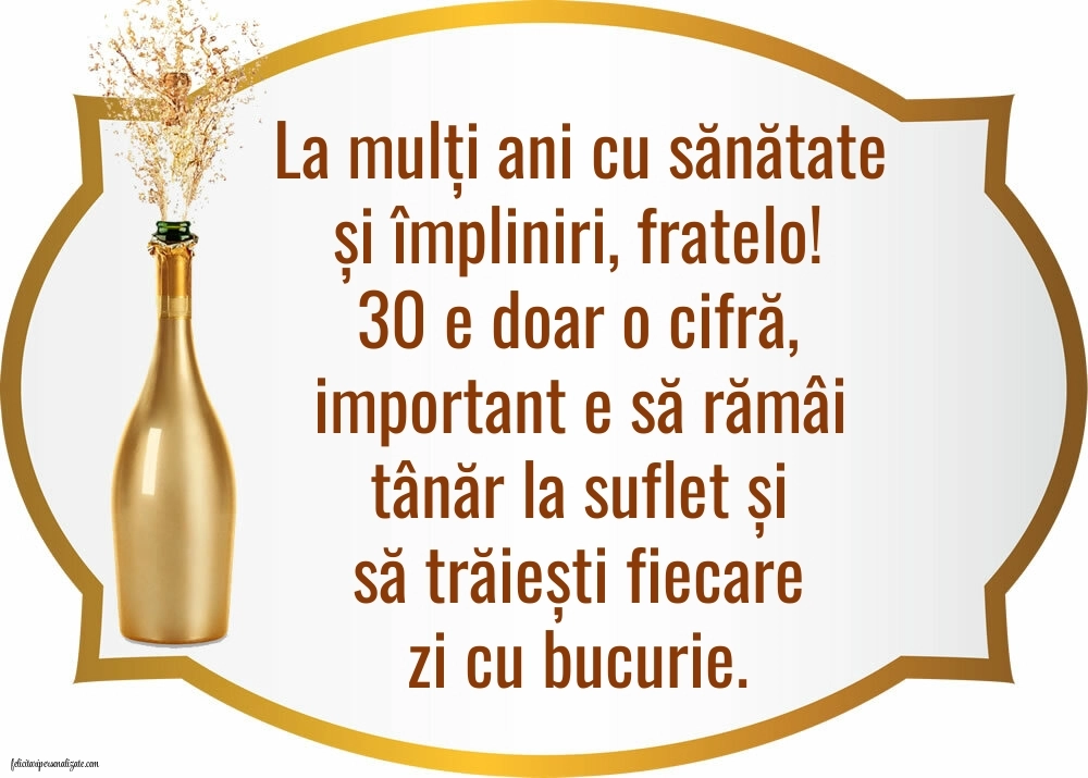 Imagini cu LA MULȚI ANI 30 ani pentru Frate: Șampanie