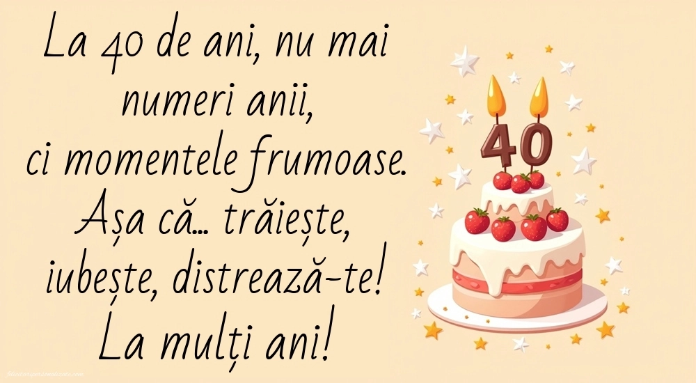 Imagini cu LA MULȚI ANI 40 ani: Tort