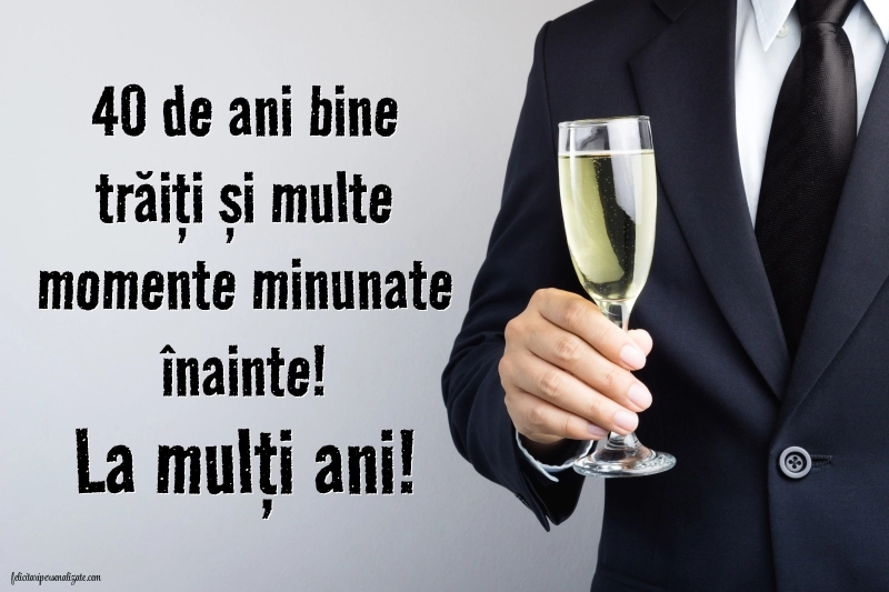 Imagini cu LA MULȚI ANI 40 ani pentru Bărbați: Șampanie