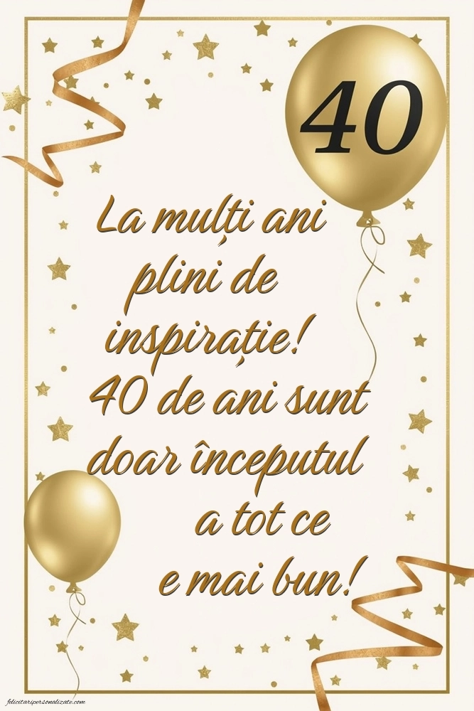 Imagini cu LA MULȚI ANI 40 ani pentru Bărbați: Baloane