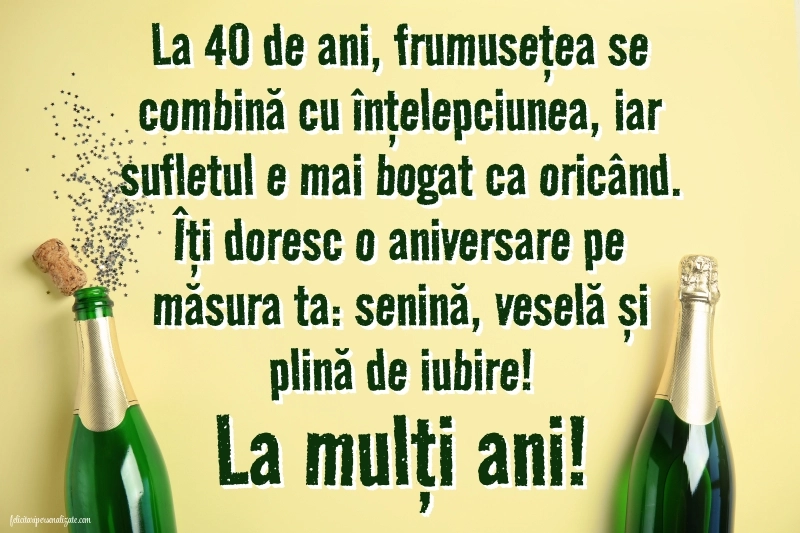 Imagini cu LA MULȚI ANI 40 ani: Șampanie și confetti