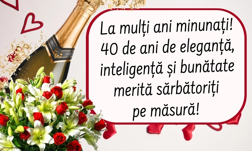 Imagini cu LA MULȚI ANI 40 ani pentru Femei: Flori