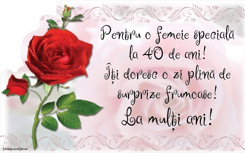 Imagini cu LA MULȚI ANI 40 ani pentru Femei: Flori