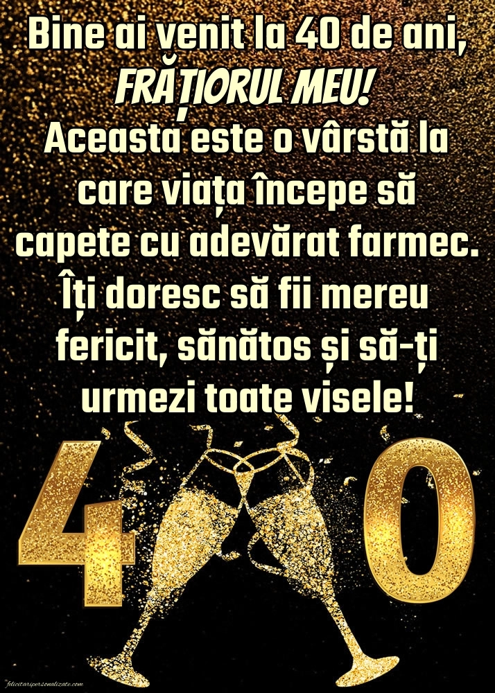 Imagini cu LA MULȚI ANI 40 ani pentru Frate: Șampanie