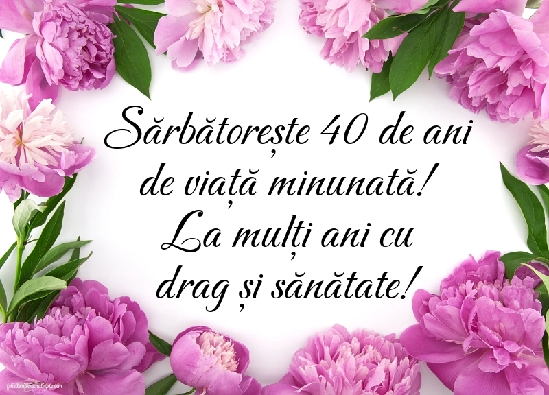 Imagini cu LA MULȚI ANI 40 ani pentru Sora: Flori