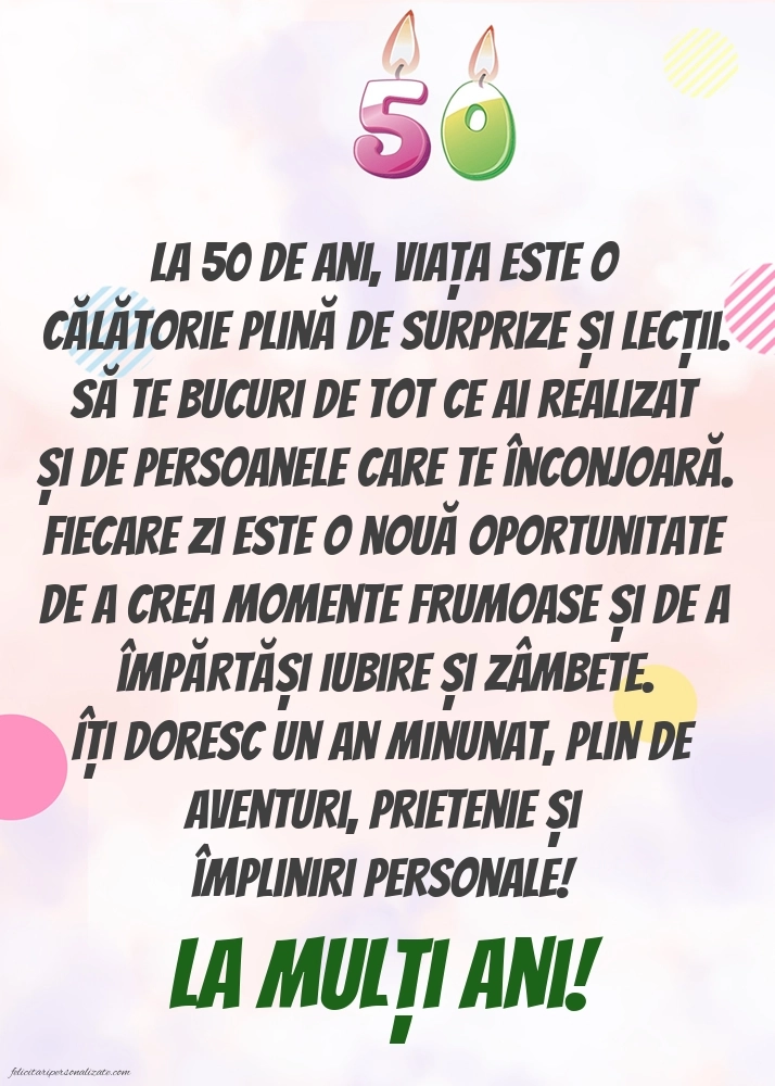 Imagini cu LA MULȚI ANI 50 ani: Lumânări