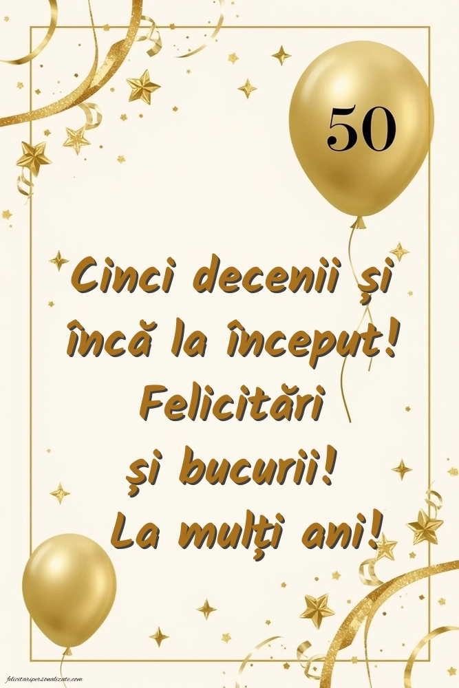 Imagini cu LA MULȚI ANI 50 ani pentru Bărbați: Baloane