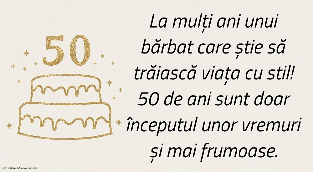 Imagini cu LA MULȚI ANI 50 ani pentru Bărbați: Tort