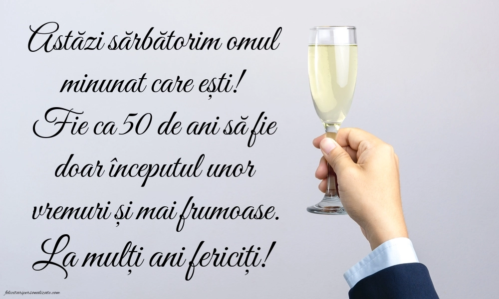 Imagini cu LA MULȚI ANI 50 ani pentru Bărbați: Șampanie