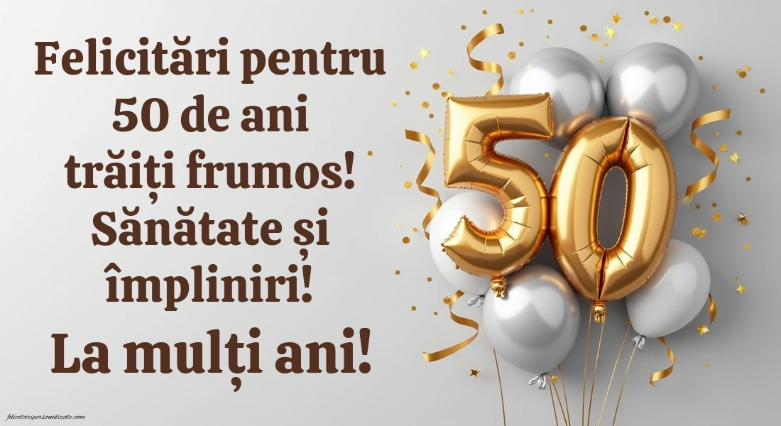 Imagini cu LA MULȚI ANI 50 ani pentru Bărbați: Baloane