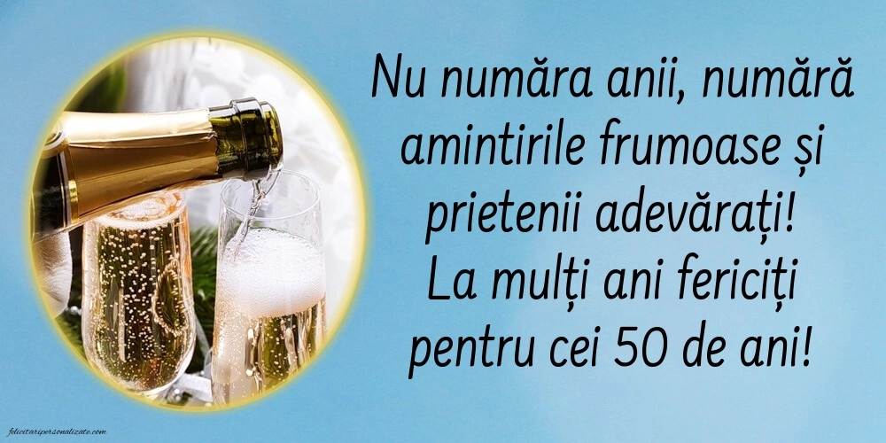 Imagini cu LA MULȚI ANI 50 ani pentru Bărbați: Șampanie
