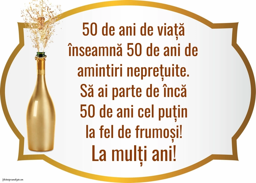Imagini cu LA MULȚI ANI 50 ani pentru Bărbați: Șampanie