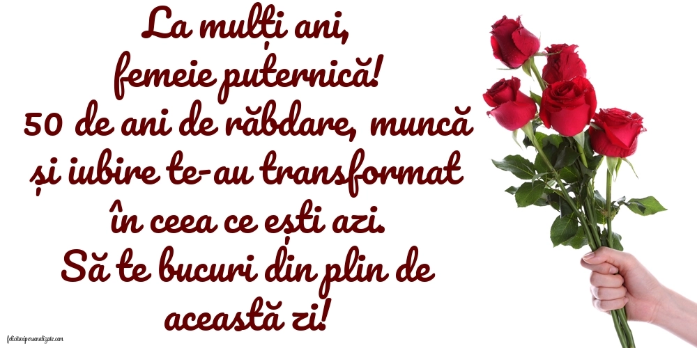 Imagini cu LA MULȚI ANI 50 ani pentru Femei: Flori