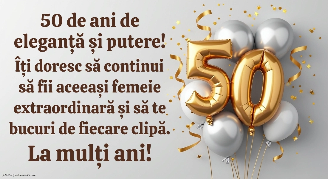 Imagini cu LA MULȚI ANI 50 ani pentru Femei: Baloane