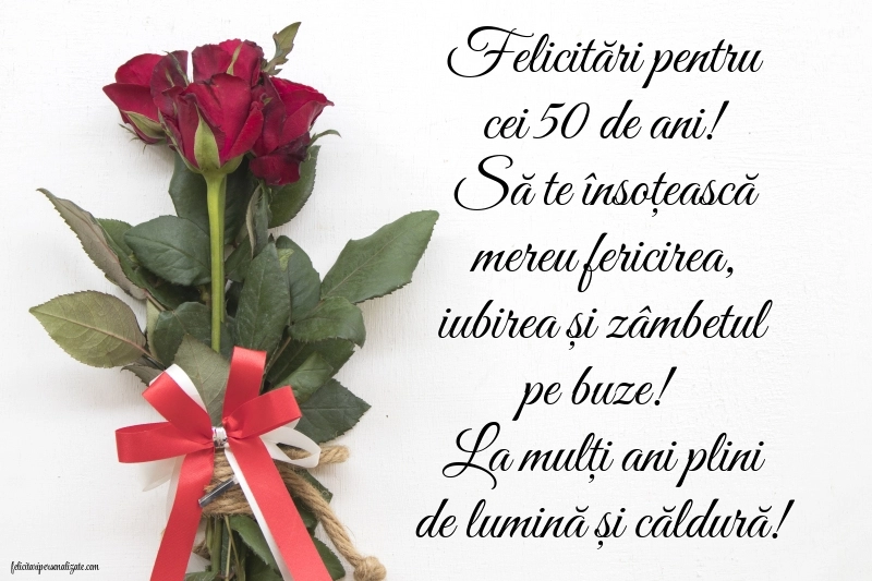 Imagini cu LA MULȚI ANI 50 ani pentru Femei: Trandafiri