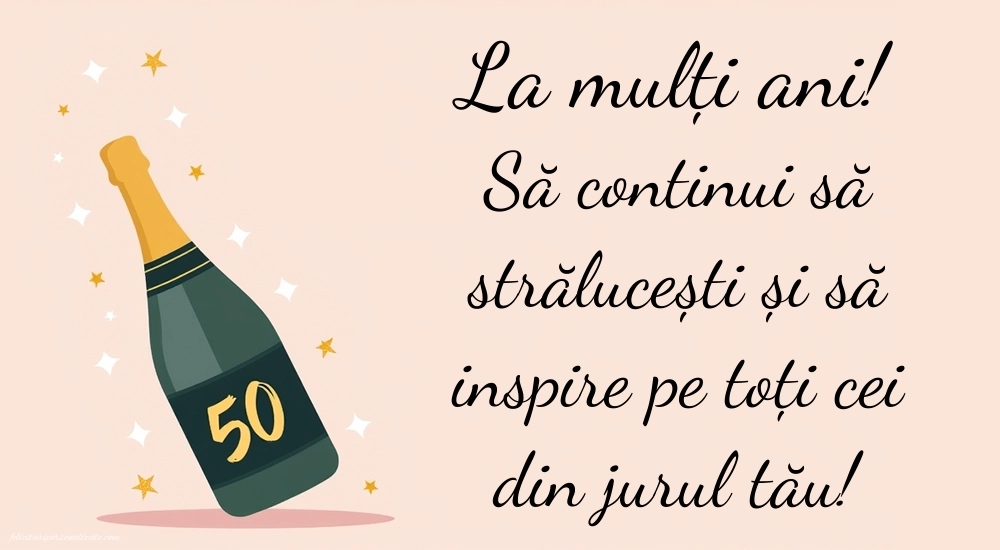 Imagini cu LA MULȚI ANI 50 ani pentru Femei: Șampanie