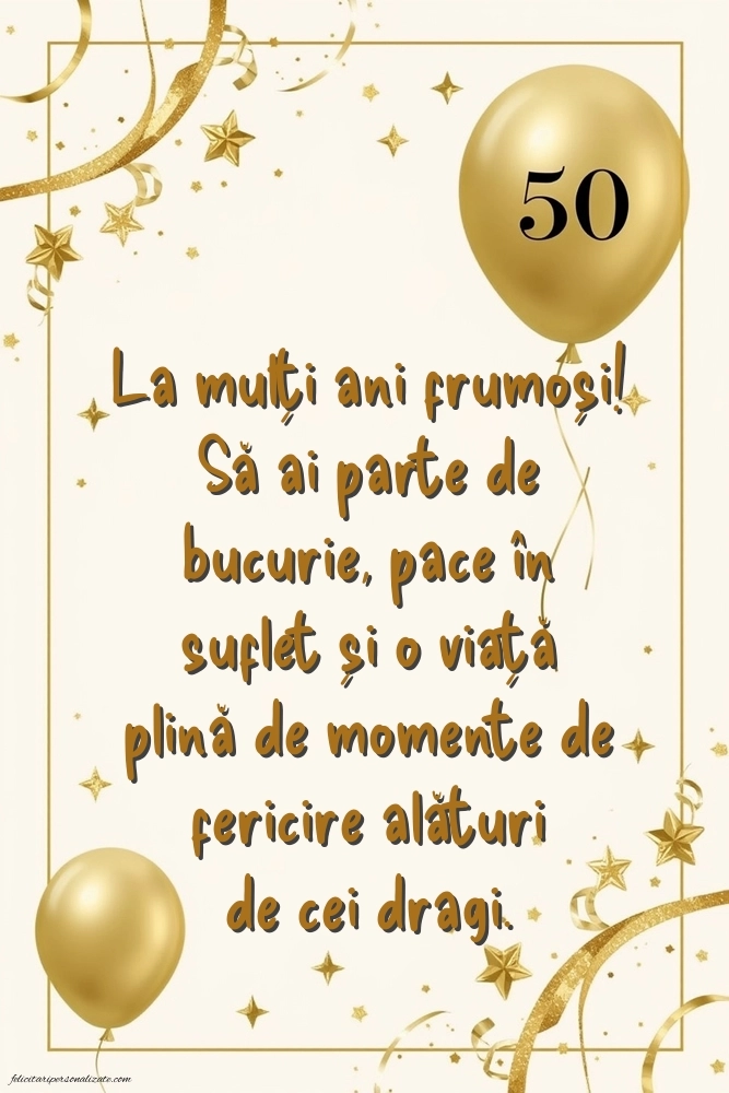 Imagini cu LA MULȚI ANI 50 ani pentru Femei: Baloane