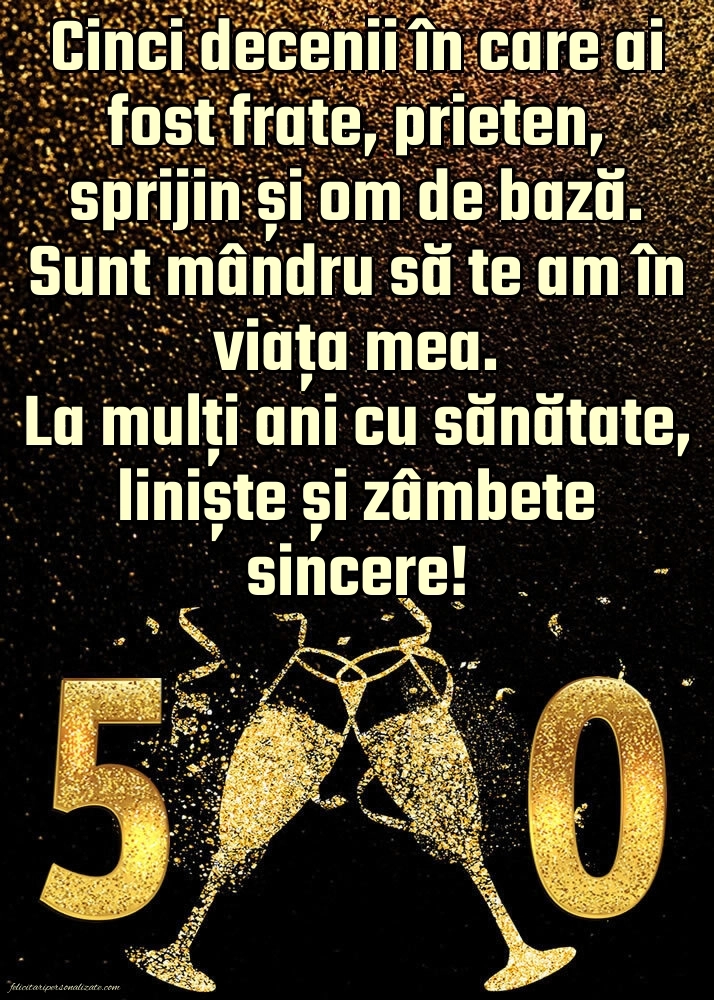 Imagini cu LA MULȚI ANI 50 ani pentru Frate: Șampanie