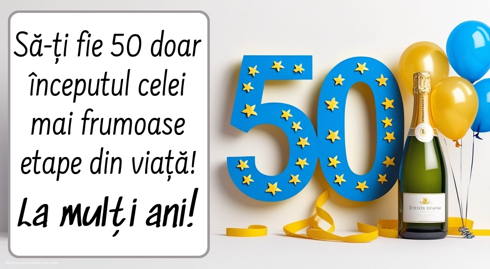 Imagini cu LA MULȚI ANI 50 ani pentru Frate: Șampanie și baloane