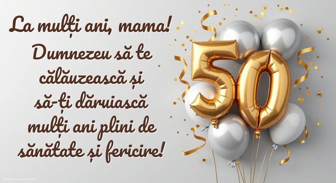 Imagini cu LA MULȚI ANI 50 ani pentru MAMA: Baloane