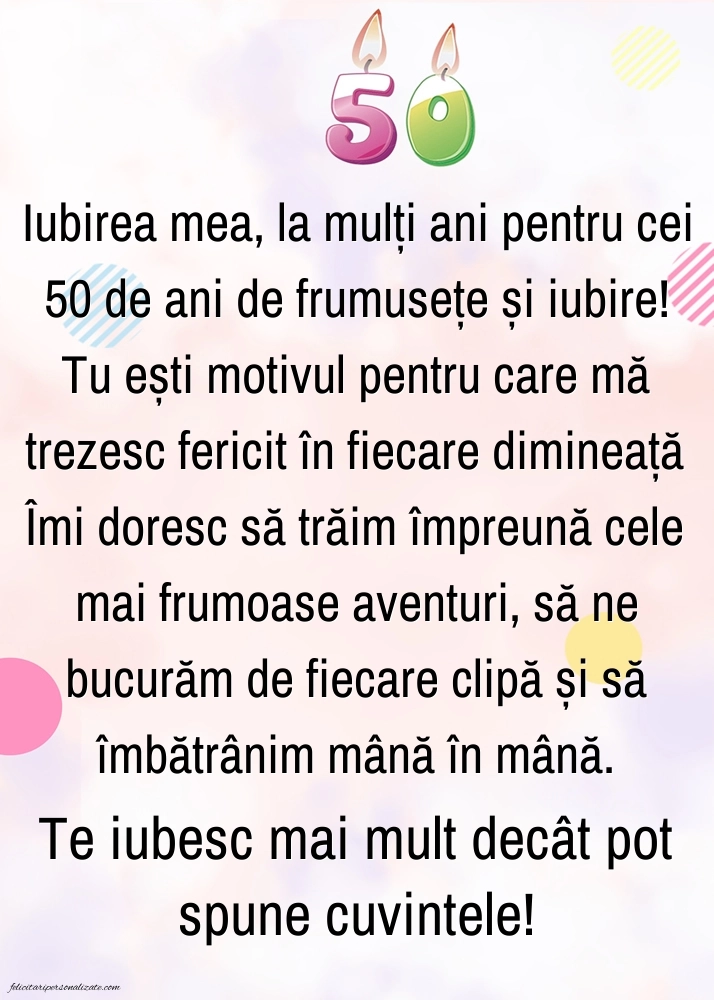 Imagini cu LA MULȚI ANI 50 ani pentru Soție: Lumânări