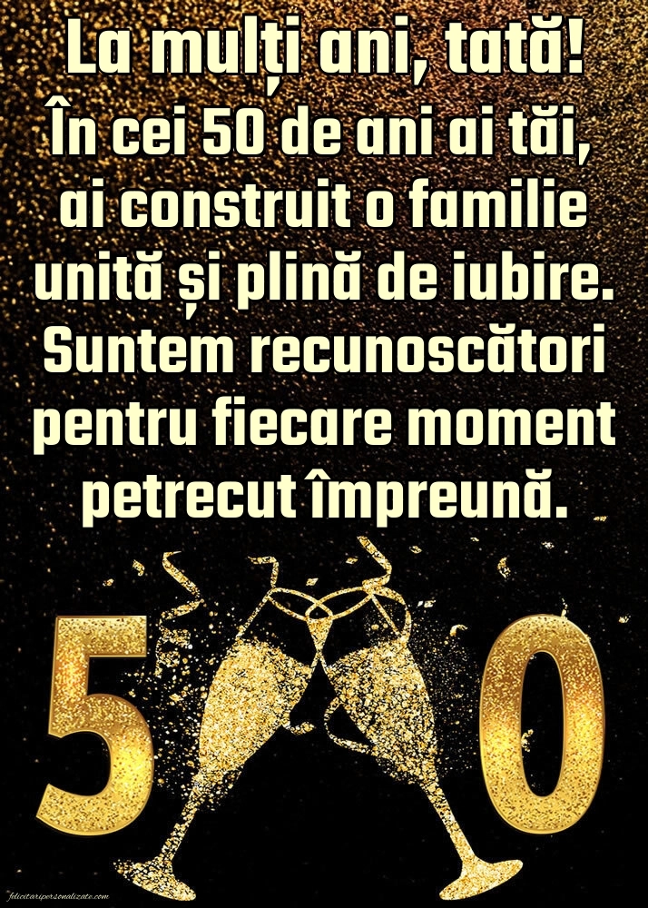 Imagini cu LA MULȚI ANI 50 ani pentru Tata: Șampanie