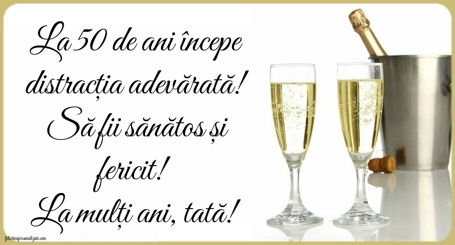 Imagini cu LA MULȚI ANI 50 ani pentru Tata: Șampanie