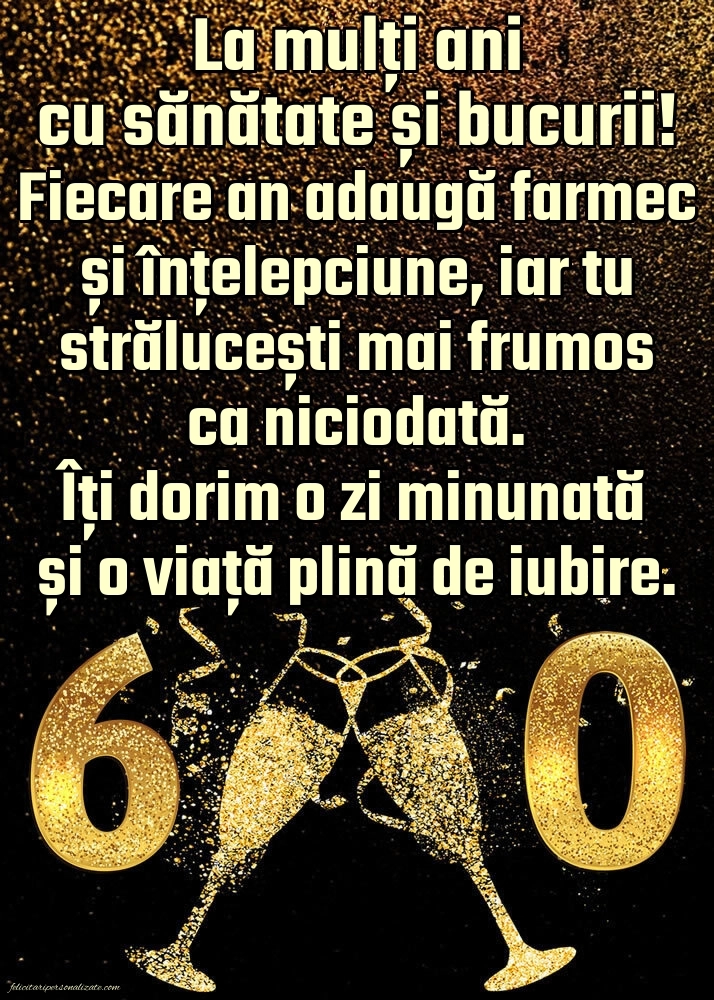 Imagini cu LA MULȚI ANI 60 ani: Șampanie