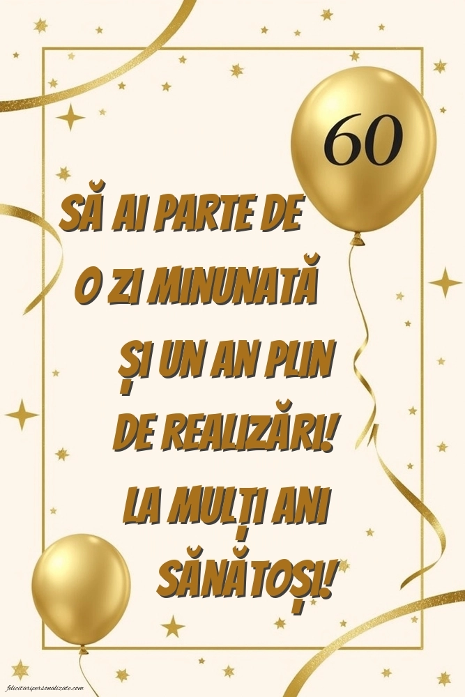 Imagini cu LA MULȚI ANI 60 ani pentru Bărbați: Baloane