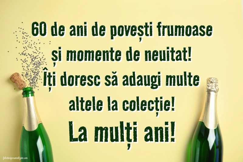 Imagini cu LA MULȚI ANI 60 ani pentru Bărbați: Șampanie și confetti