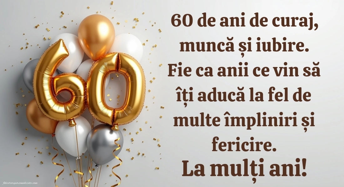 Imagini cu LA MULȚI ANI 60 ani pentru Bărbați: Baloane