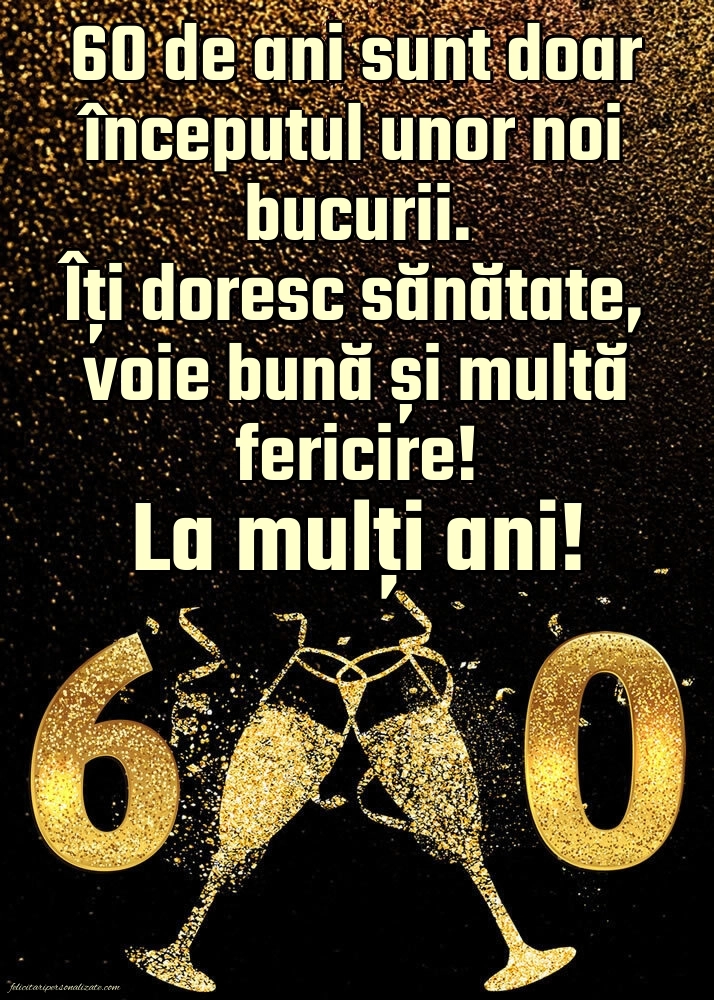 Imagini cu LA MULȚI ANI 60 ani pentru Bărbați: Șampanie