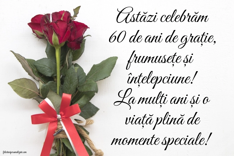 Imagini cu LA MULȚI ANI 60 ani pentru Femei: Trandafiri