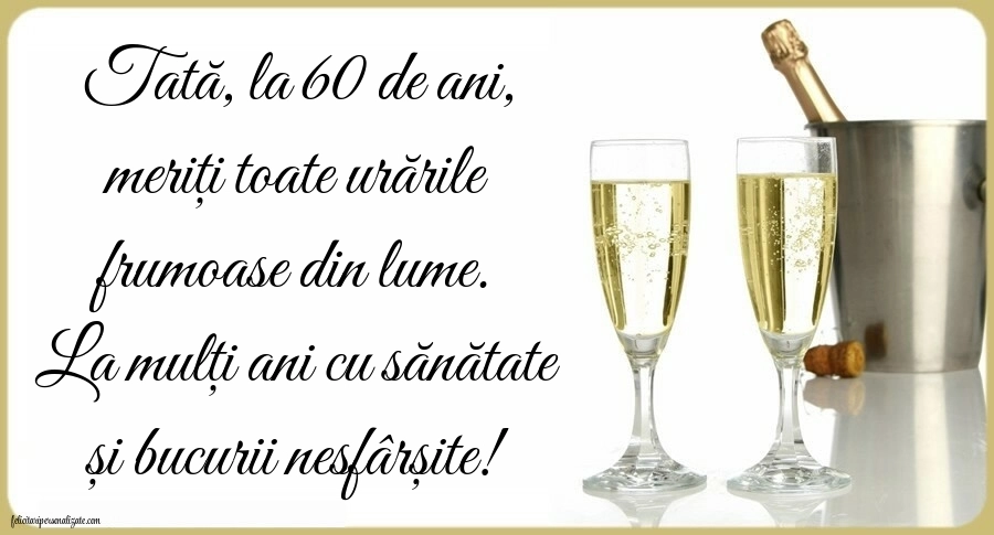 Imagini cu LA MULȚI ANI 60 ani pentru Tata: Șampanie