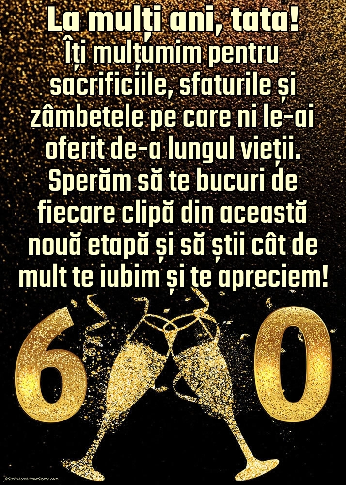 Imagini cu LA MULȚI ANI 60 ani pentru Tata: Șampanie