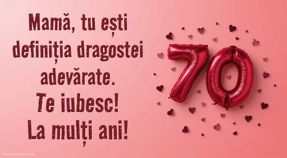 Imagini cu LA MULȚI ANI 70 ani pentru MAMA: Baloane