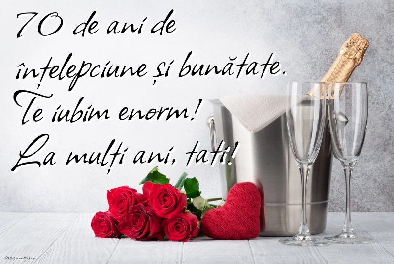 Imagini cu LA MULȚI ANI 70 ani pentru Tata: Șampanie