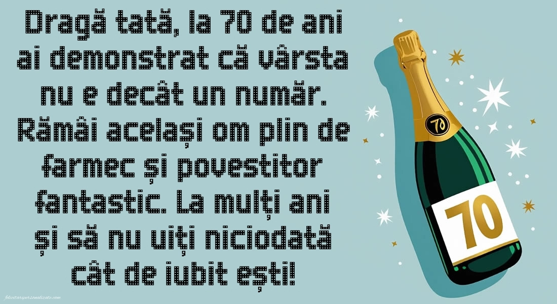 Imagini cu LA MULȚI ANI 70 ani pentru Tata: Șampanie