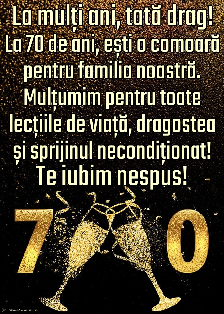 Imagini cu LA MULȚI ANI 70 ani pentru Tata: Șampanie