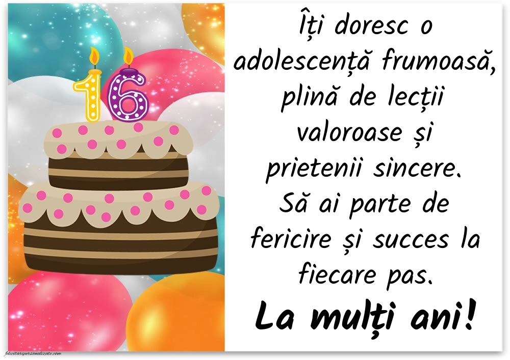 Imagini cu LA MULȚI ANI 16 ani pentru Fiu: Tort