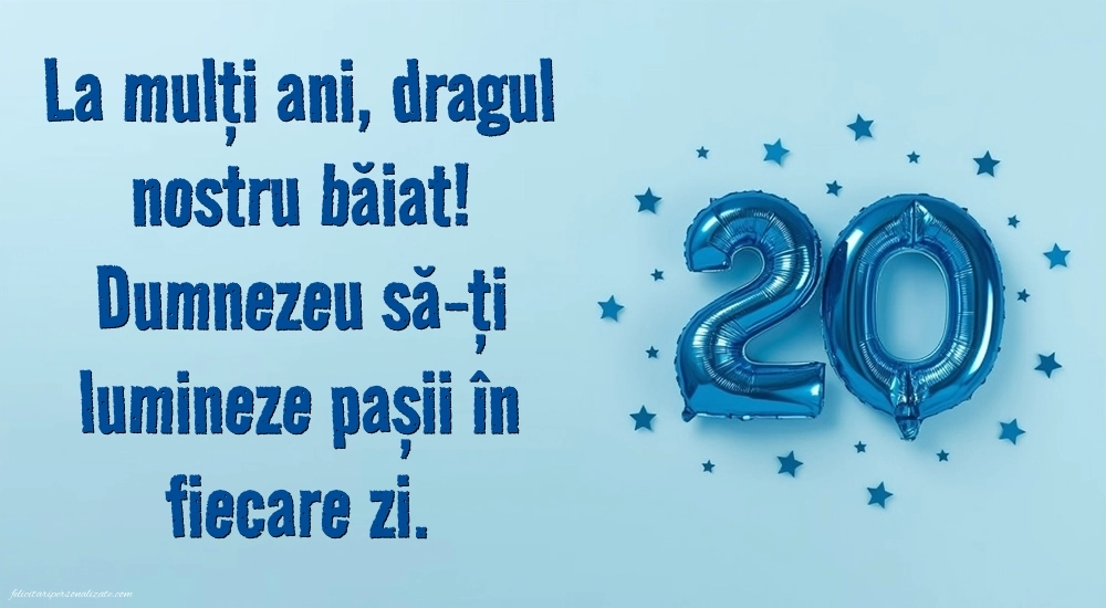 Imagini cu LA MULȚI ANI 20 ani pentru Fiu: Baloane