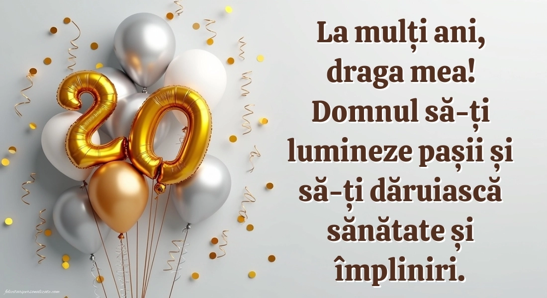 Imagini cu LA MULȚI ANI 20 ani pentru Fiică: Baloane