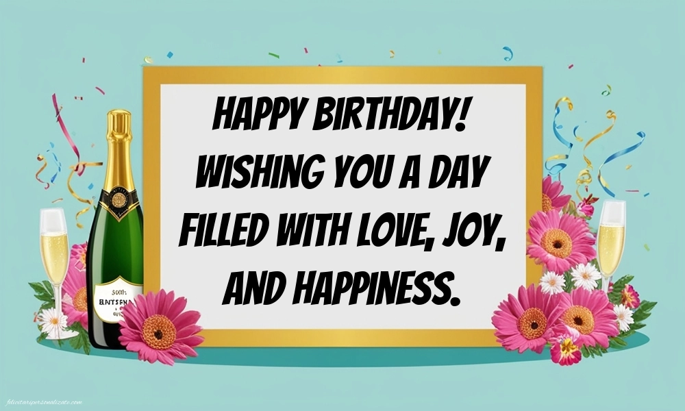 Imagini cu La Mulți Ani în Engleză: Șampanie