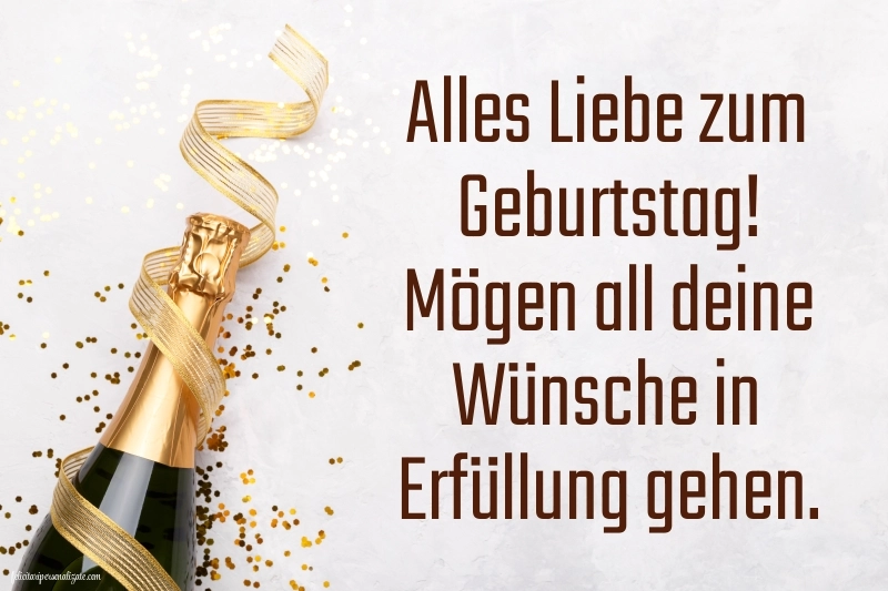 Imagini cu La Mulți Ani în Germană: Șampanie