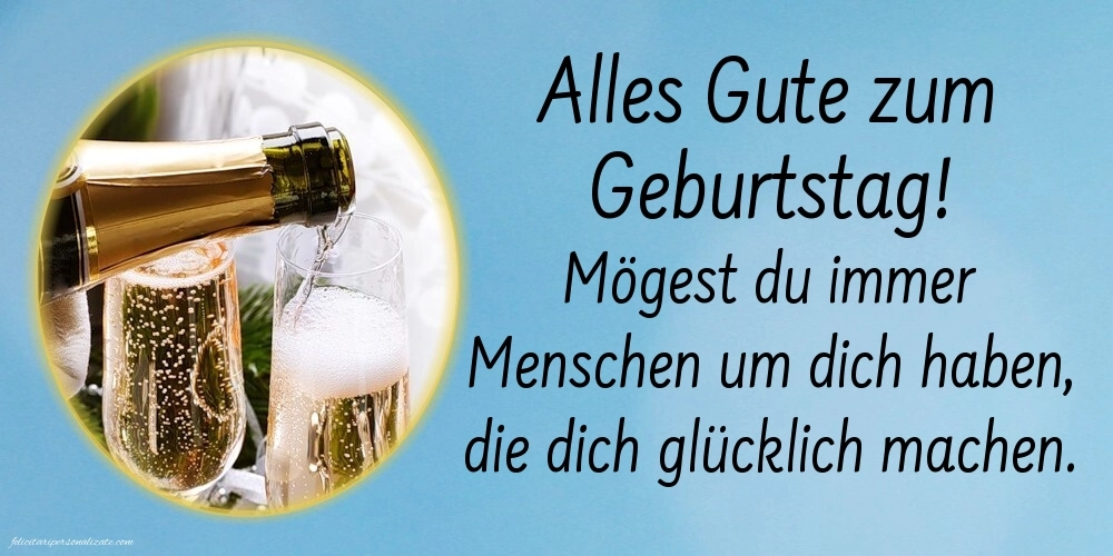 Imagini cu La Mulți Ani în Germană: Șampanie