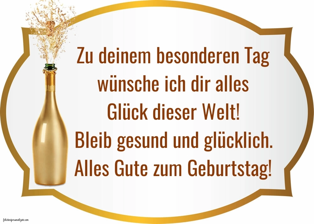 Imagini cu La Mulți Ani în Germană: Șampanie