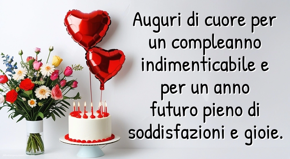 Imagini cu Mesaje de La Mulți Ani în Italiană: Tort și flori